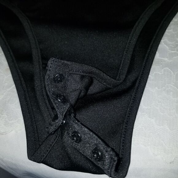 Umenlele Women's Satin Ruched Sleeveless Tie Shoulder Square Neck Bodysu…Large - Picture 8 of 14